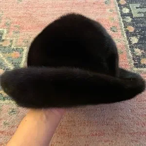 Vintage mink bucket/cloche hat by Vincent + Bill Vintage vincent & bill - Gem main image 2